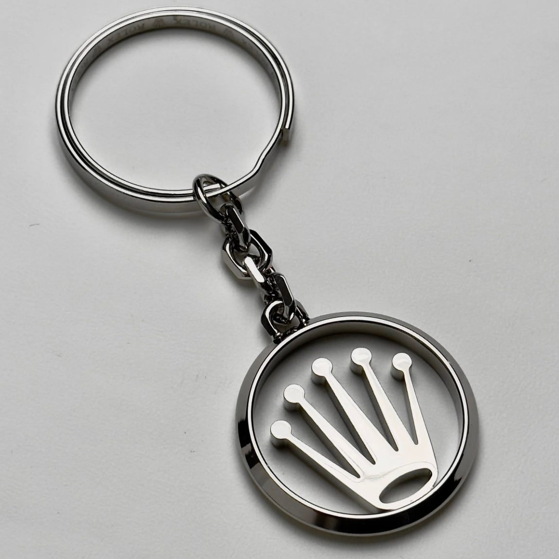 Rolex Silver Crown Logo Keychain