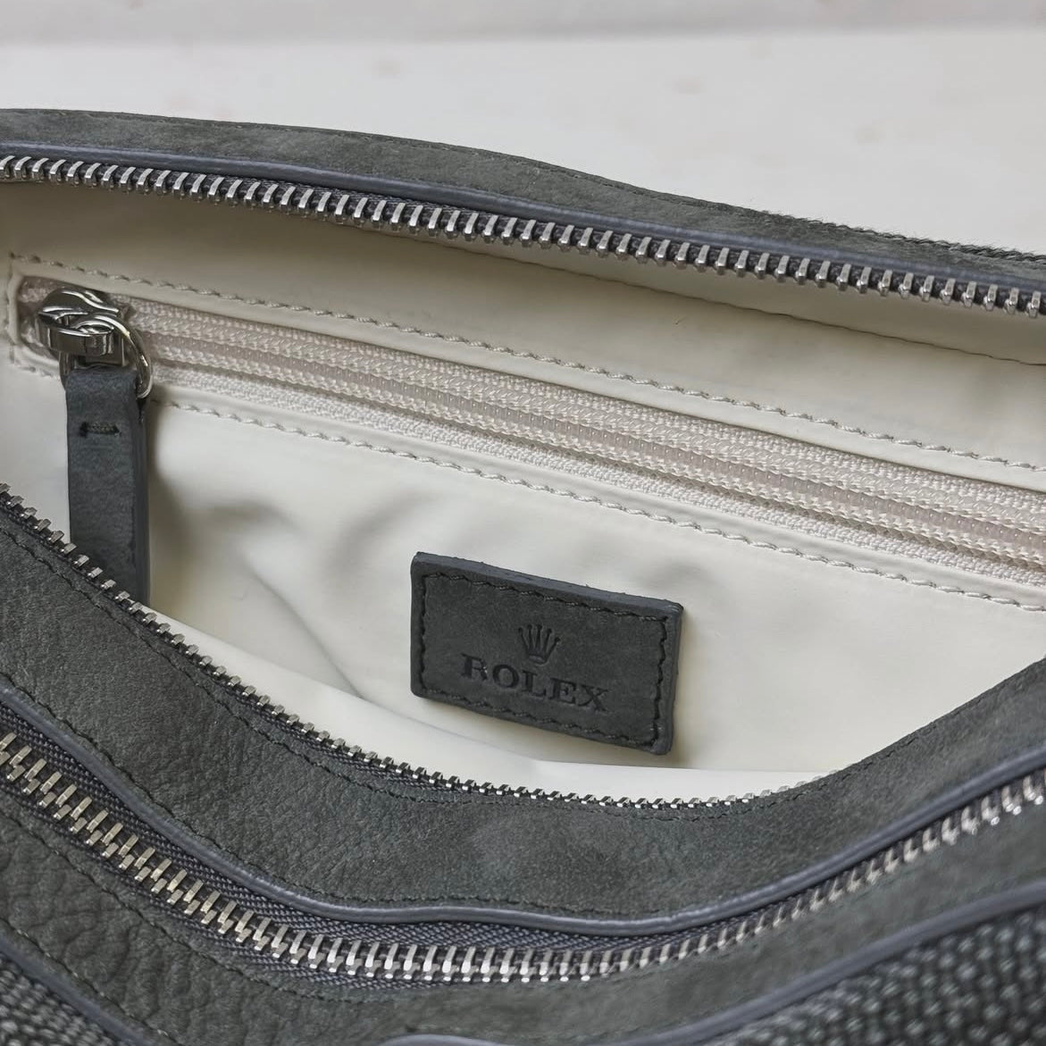 Rolex Alpine Green Dual-Zip Washbag