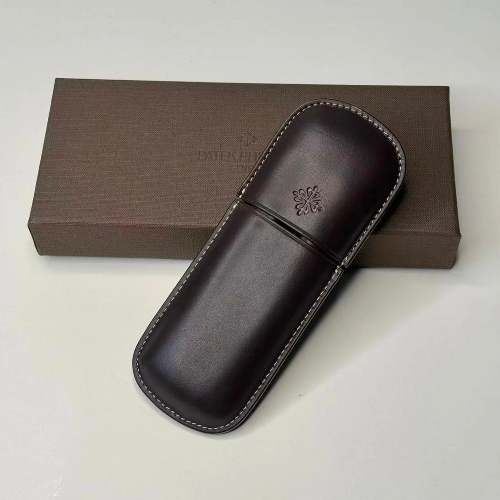 Patek Philippe Calatrava Noir Leather Twin Cigar Case