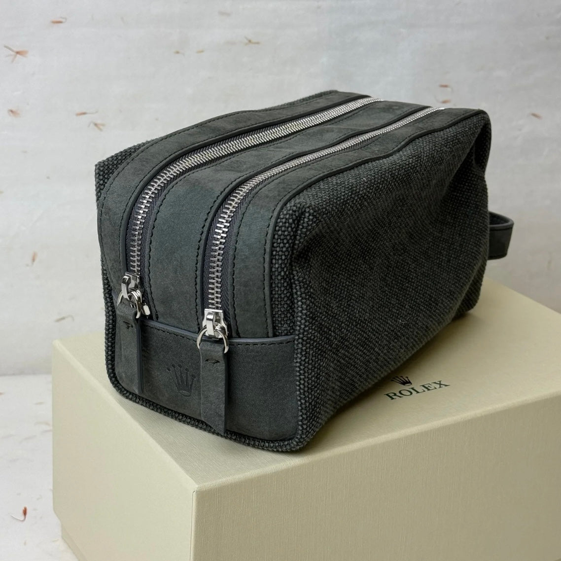 Rolex Alpine Green Dual-Zip Washbag