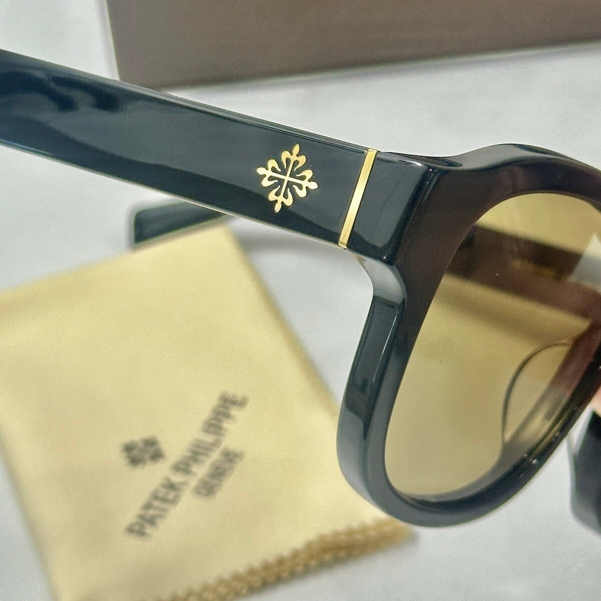 Patek Philippe Sunglasses with Saffiano Leather Case