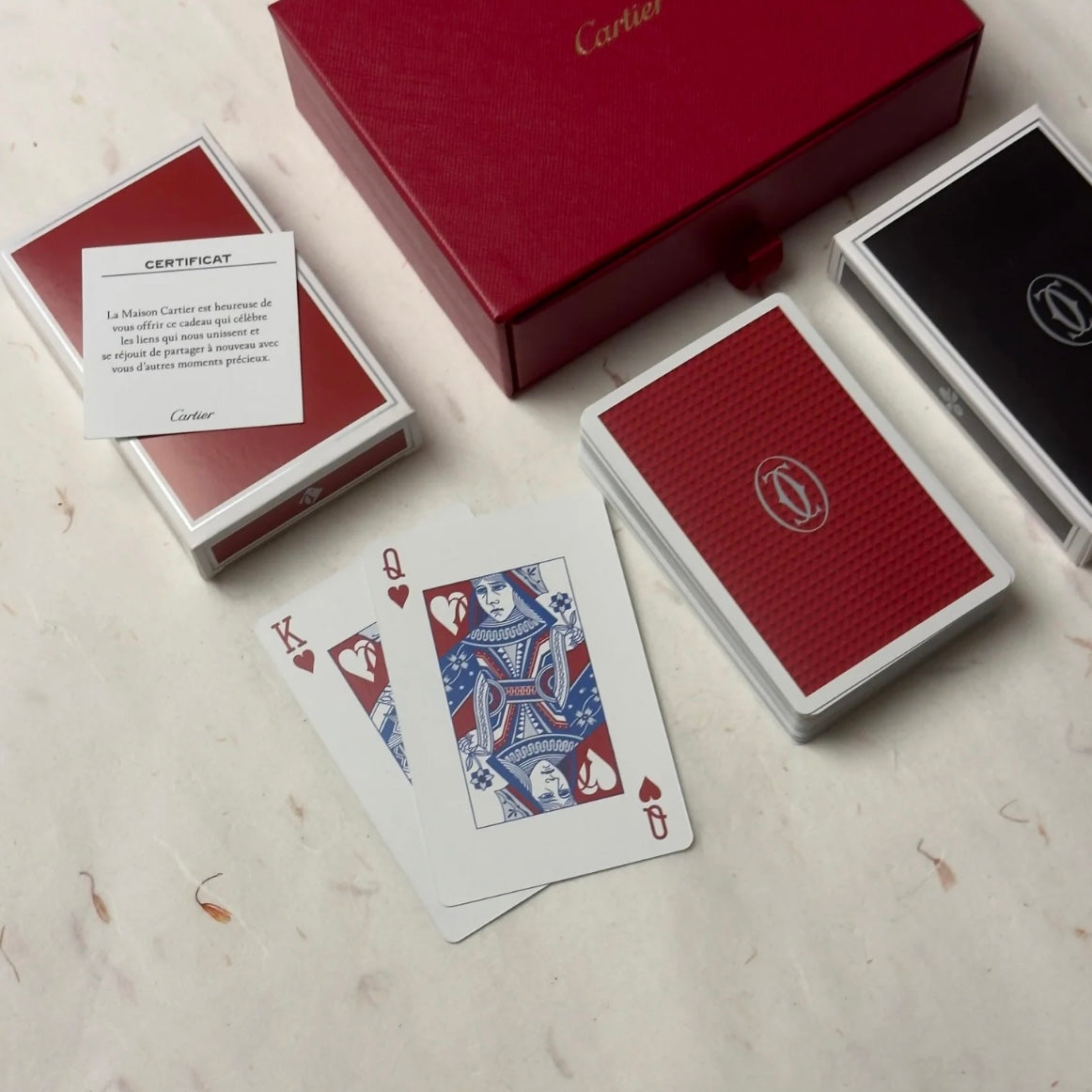 Cartier Red and Black Playing Cards Set – Majesty Dealer