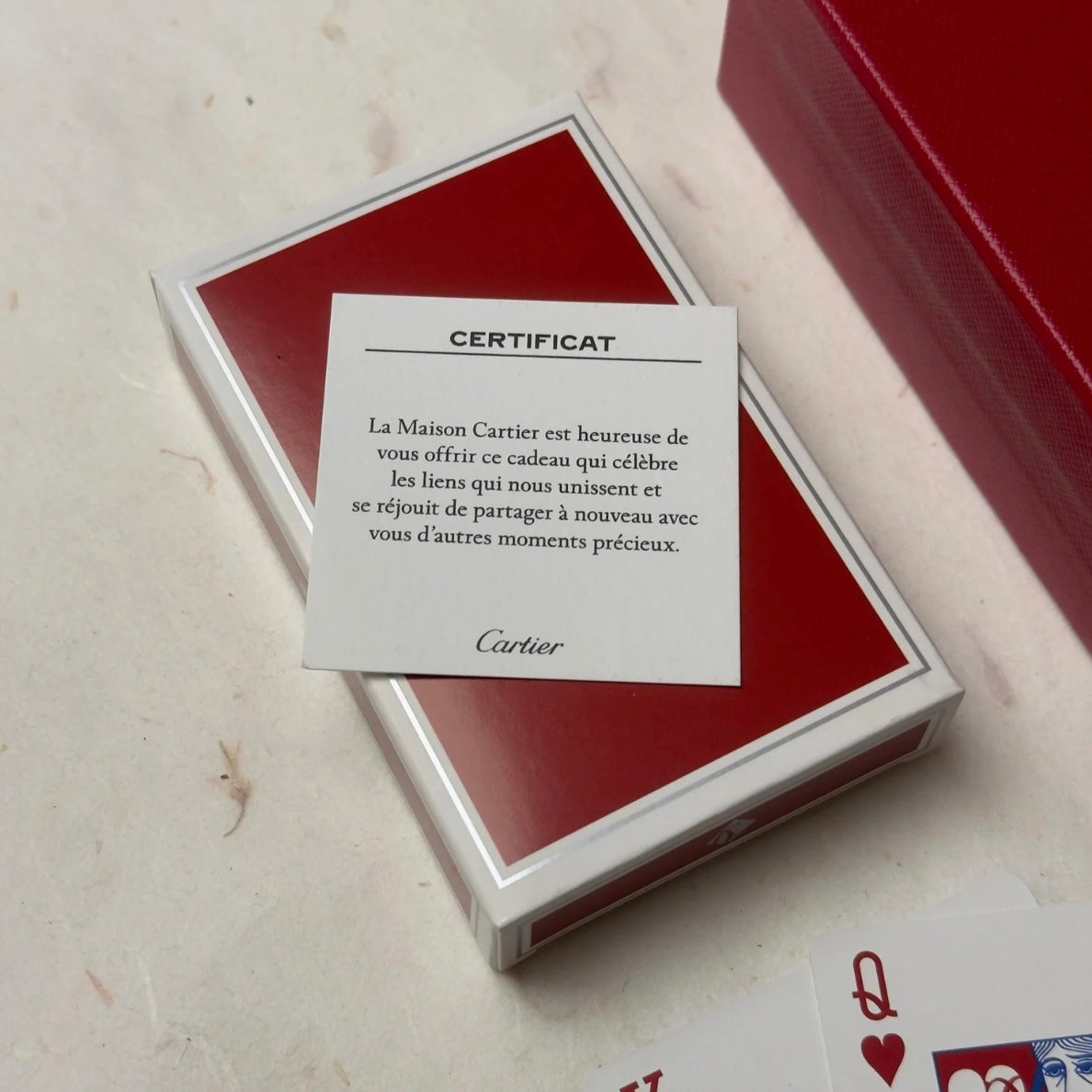 Cartier Red and Black Playing Cards Set