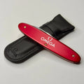Omega Brushed Crimson Swiss Pocket Knife