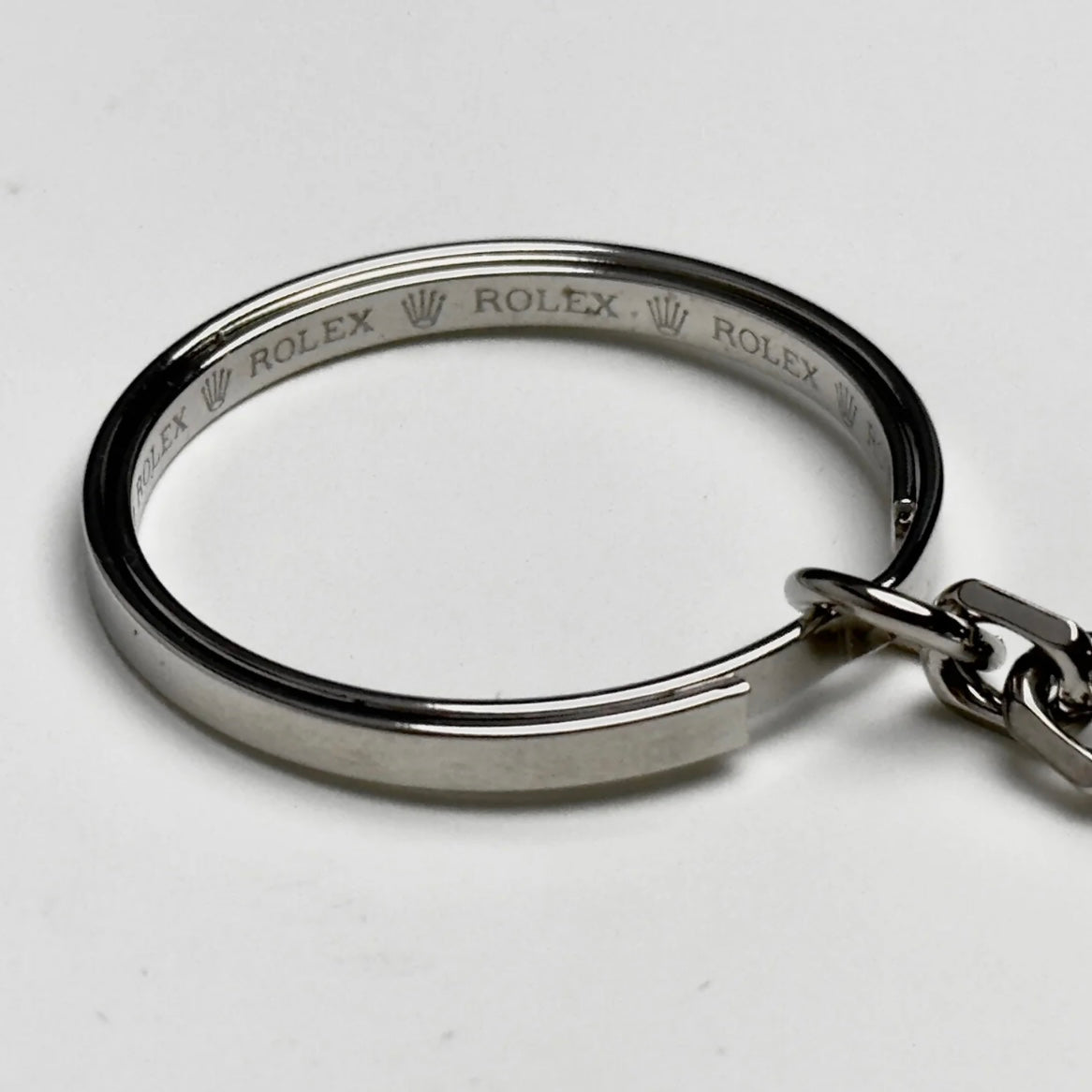 Rolex Silver Crown Logo Keychain